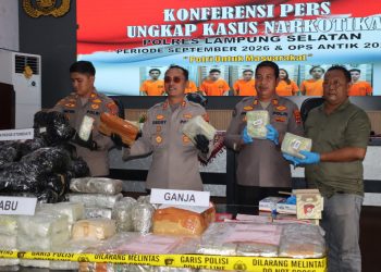 Operasi Antik Krakatau 2026, Polres Lamsel Amankan 25 Tersangka dan 29,2 Kg Sabu