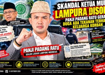 Panji Padang Ratu Soroti Polemik Ketua MUI Lampura, Dugaan Tekanan terhadap Keluarga Korban Disorot