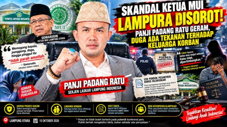 Panji Padang Ratu Soroti Polemik Ketua MUI Lampura, Dugaan Tekanan terhadap Keluarga Korban Disorot