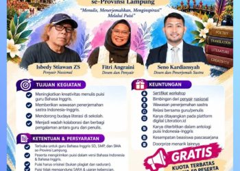 UTI Lampung Gandeng Isbedy Stiawan ZS, Buka Pelatihan Menulis Puisi Indonesia–Inggris