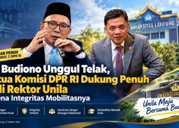 Dr. Budiono Ungguli Dua Kandidat, Perebutan Kursi Rektor Unila Masuki Babak Penentuan